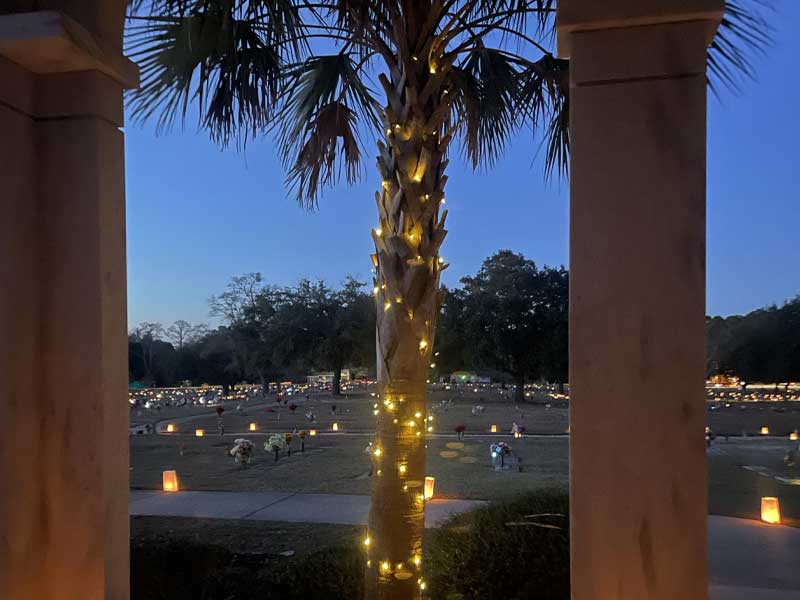 Mausoleum Luminary at Evergreen Hillside Cemetery in Sumter SC